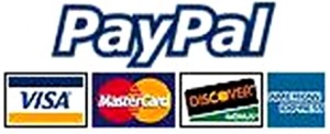 We Accept Paypal, Visa, Mastercard, American Express, Discover
